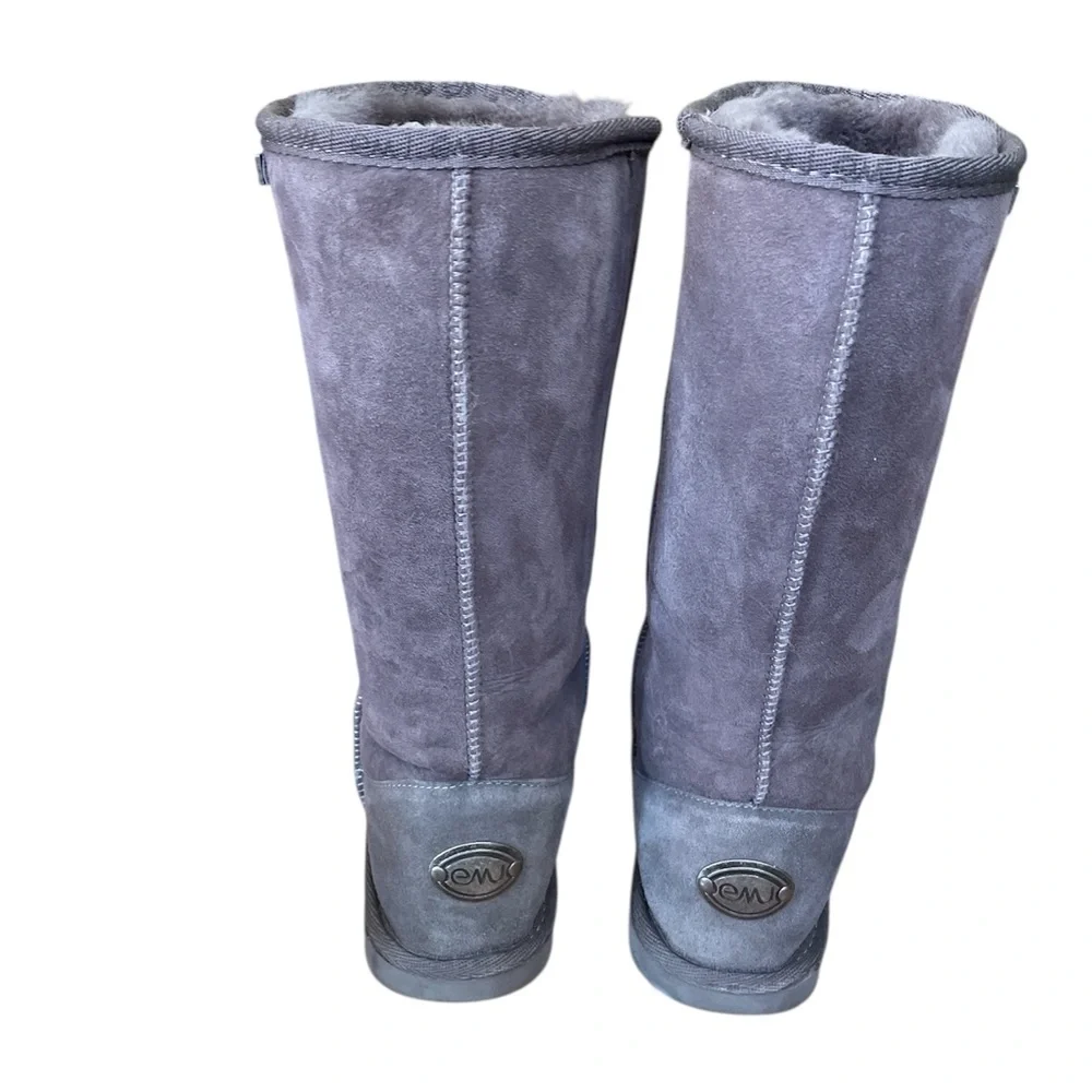 EMU Australia Gray  Women's Suede Waterproof Sheepskin Boots US W 6/ M5